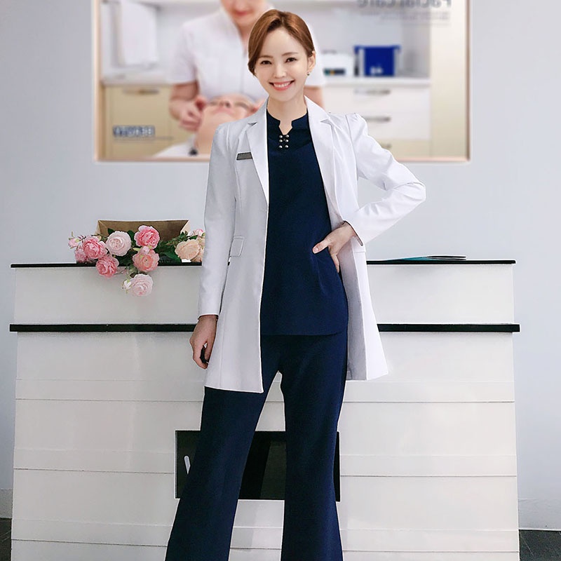 Long Sleeve White Lab Coat Doc - Medical Lab Years ulasan dan harga